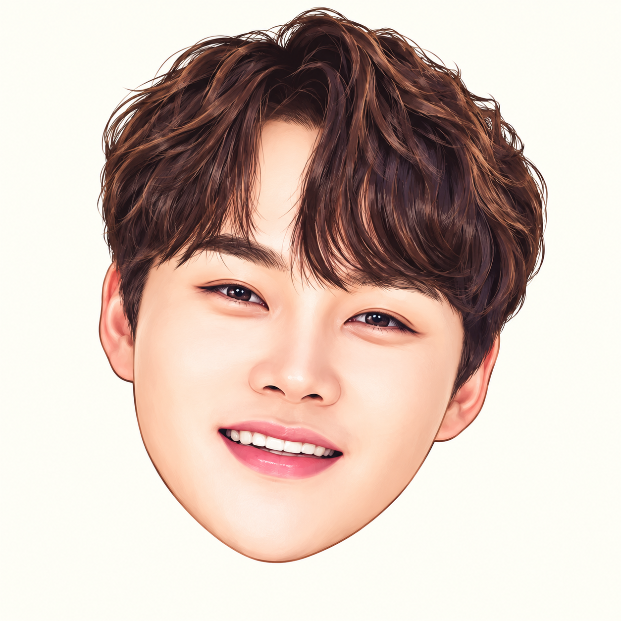 박서진의 만화 얼굴