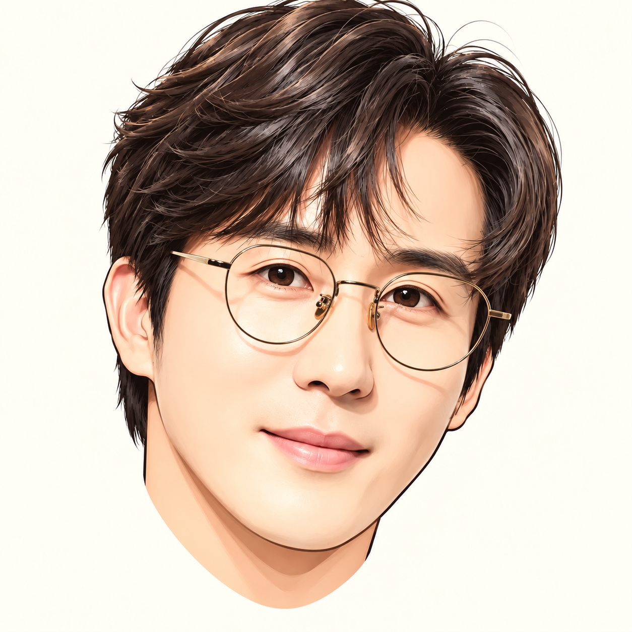 신유의 만화 얼굴