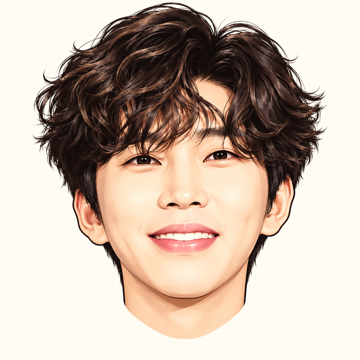 임영웅의 만화 얼굴