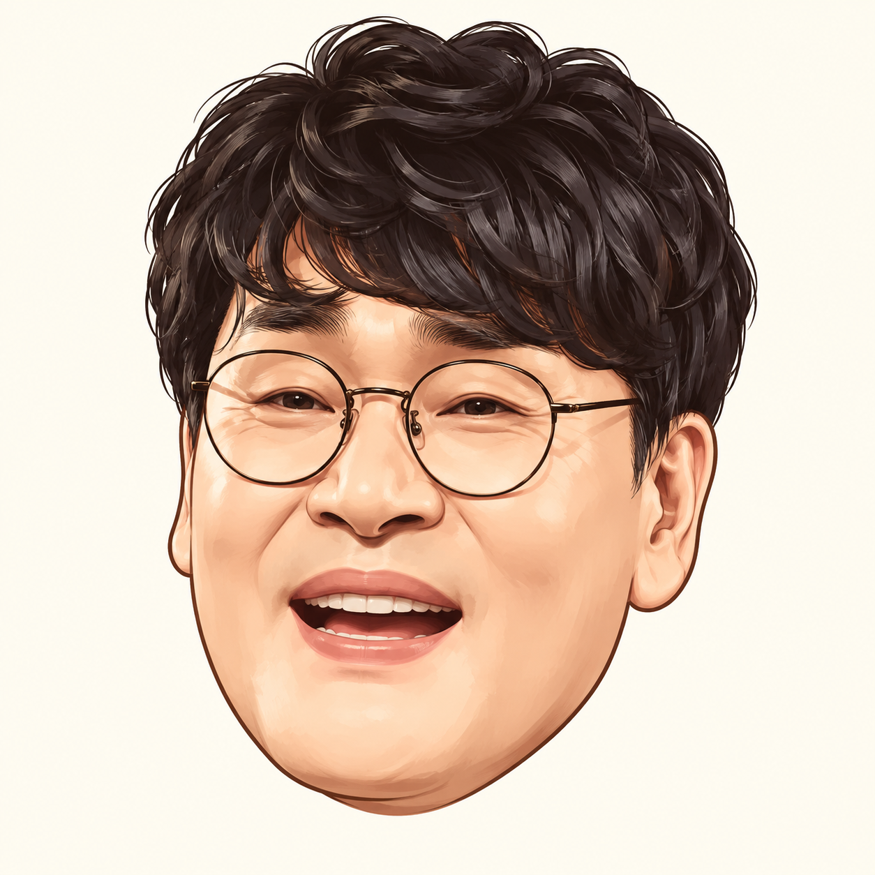 조항조의 만화 얼굴